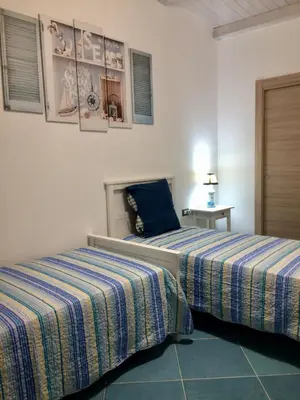 two beds sitting next to each other in a bedroom at Ca&Sa Sweet Holiday in Cinisi