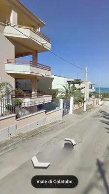 a view of a street with a house and a street at Profumo di Mare 1 in Alcamo Marina