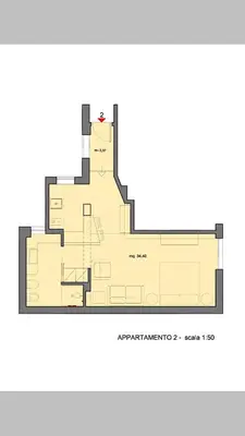 a floor plan of a building at Ci'Cala House in Palermo