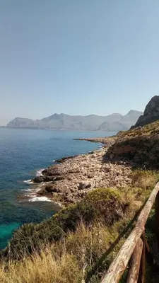 a view of the ocean from a bluff at Le Case di Palma - Viola in San Vito lo Capo