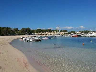 a group of boats are docked in a marina at Il Mulino in San Vito lo Capo