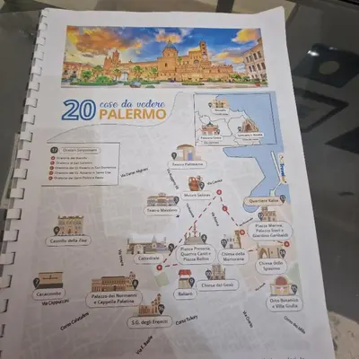 a map of the wonders of piazzainho at Arco di Trionfo Palermo Bed & Breakfast in Palermo