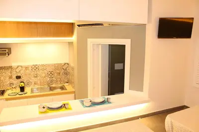 a kitchen with a sink and a counter top at Casa Siciliabedda in Capaci