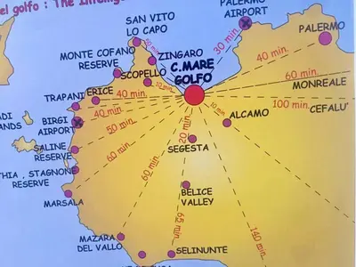 a map of ireland and the united kingdom at Mare e Relax in Castellammare del Golfo