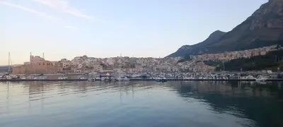 a view of a city from a body of water at Appartamento 