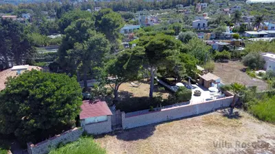 an aerial view of a house in a city at VILLA ROSETTA ampi spazi esterni WIFI FREE in Trabia