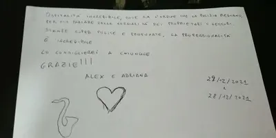 a piece of paper with a heart on it at B&B Orchidea in Palermo