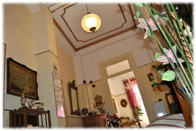 a view of a living room with a ceiling at Bed and Breakfast D'Angelo in Palermo