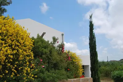 a white building with a window on the side of it at casa zabbara in Balestrate