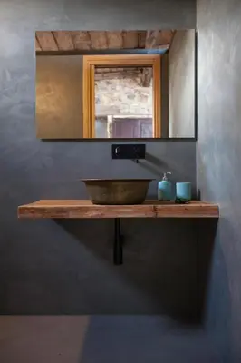 a bathroom with a sink and a mirror at Casa Saleiman in Castellammare del Golfo