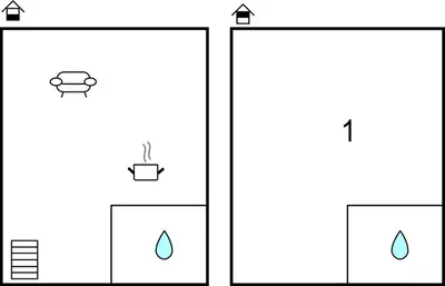 two diagrams showing the different views of a toilet and a sink at Casa Giuseppa in Mandra Capreria