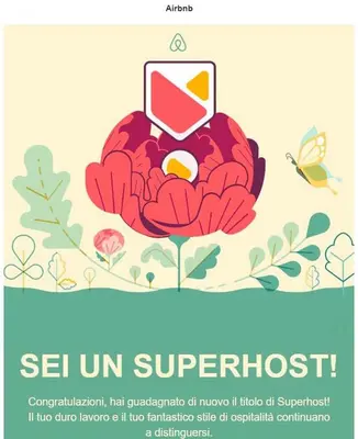 a poster with a red flower with a server on top at Casa Rdue a quiet historic center of Palermo in Palermo