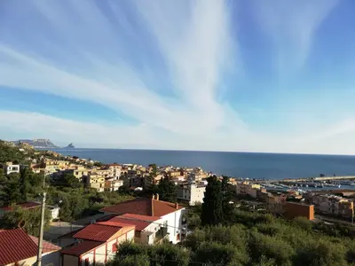a view of a city and the ocean at Benvenuti al Sud in Trabia