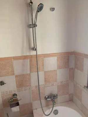 a shower in a bathroom with a sink at Casa vacanze Villa Grace in Villagrazia