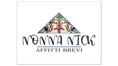 a logo for a pizzeria with a slice of pizza at CASE VACANZE NONNA NICK in Castellammare del Golfo