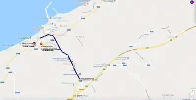 a map of the planned freeway at Giardini del Golfo Villa al Mare in Balestrate