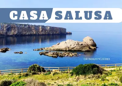 an island in the ocean with the words casa saliya at casa salusa in Terrasini
