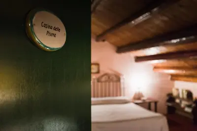 a bedroom with a bed and a clock on the wall at Masseria Pernice in Monreale