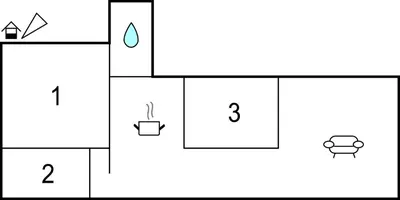 a block diagram of a block diagram of a house at Beautiful Apartment In Palermo Pa in Sferracavallo