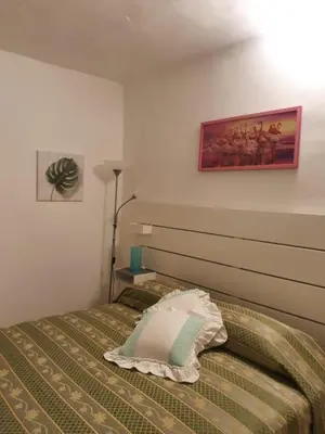 a bedroom with a bed with a pillow on it at HoliDay in Palermo