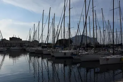 a group of boats docked in a harbor at Abside Suite & Spa in Palermo