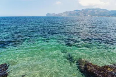 a view of a large body of water at Airport sicily home palermo in Carini