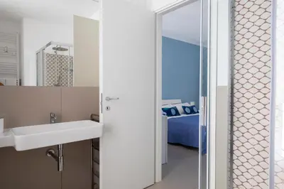 a bathroom with a sink and a mirror at il sogno di Saffo in Palermo