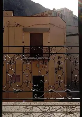 a view of a balcony with a wrought iron fence at Appartamento centralissimo in Castellammare del Golfo