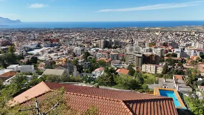 a view of a city from above at villa Sun in Alcamo