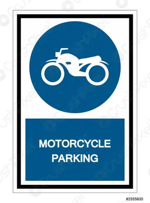 a sign for a motorcycle parking in a blue sign at Mondello Sabrina Apartments in Mondello