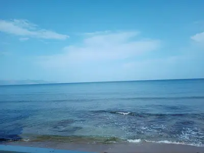 a view of the ocean from the beach at LA FINESTRA SUL MARE PIANO Terra in Trappeto