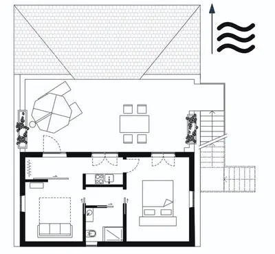 a floor plan of a house at Casa Villea in Trabia