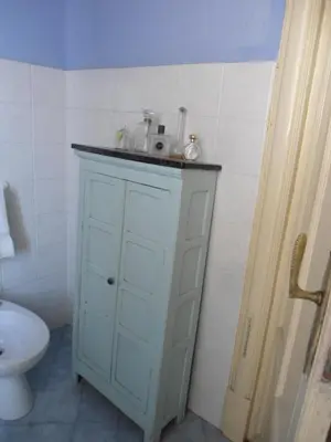 a bathroom with a sink and a toilet at Rosella Bianchi in Palermo