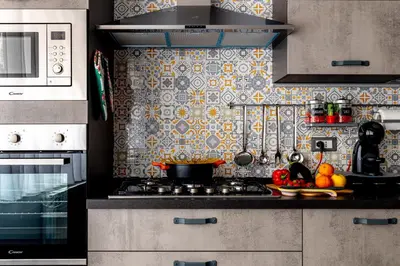 a kitchen with a stove and some fruit on the counter at Dream Home in Palermo
