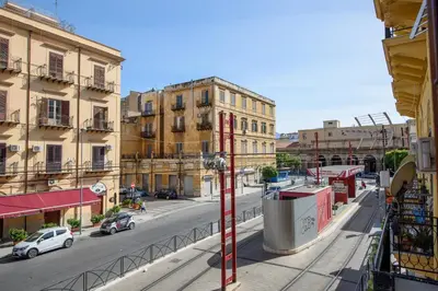 a view of a city street with buildings at HouseStation in Palermo