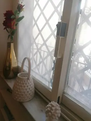 a window sill with a vase and flowers on it at Historic Centre - Apartment Near Teatro Massimo in Palermo