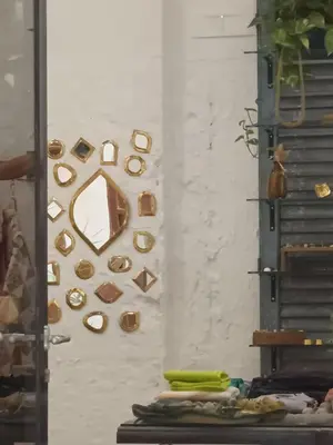 a wall with a bunch of metals on it at Dimora al Capo in Palermo