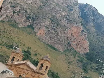 a building on the side of a mountain at Nella House in Castellammare del Golfo