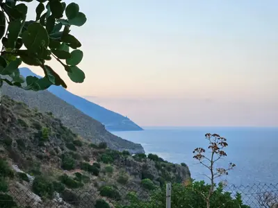 a view of the ocean from a hill at CASA DEL SOLE in Alcamo