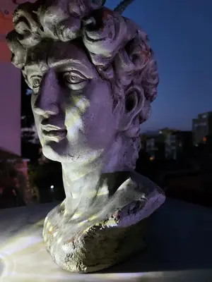 a statue of a bust of a woman at LE VELE in Palermo