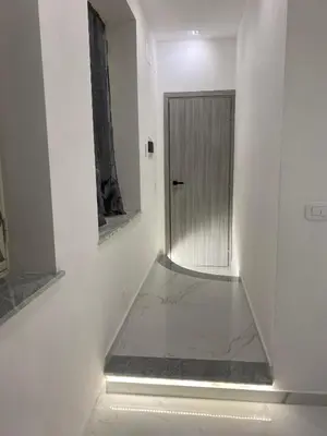 a bathroom with a walk in shower and a mirror at Vittorio Emanuele & Quattro Canti Suite Palermo in Palermo