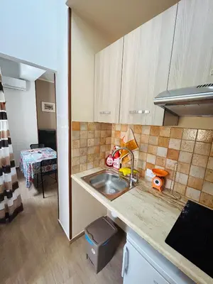 a kitchen with a sink and a counter top at SicilyHouse Palermo in Palermo