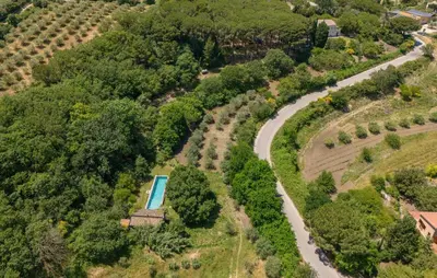 an aerial view of a road and a river at Cerasuola in Alia