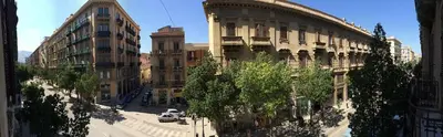 a view of a city street with tall buildings at A Casa di Anna - Apartment in Palermo