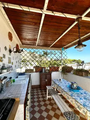 a bedroom with a large bed in a boat at Casa Lunastella Locazione Turistica in Mondello