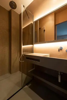 a bathroom with a sink and a mirror at Civic03 B&B in Terrasini