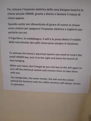a page of a document with a screenshot of a webpage at Casetta Holiday Meli in Palermo