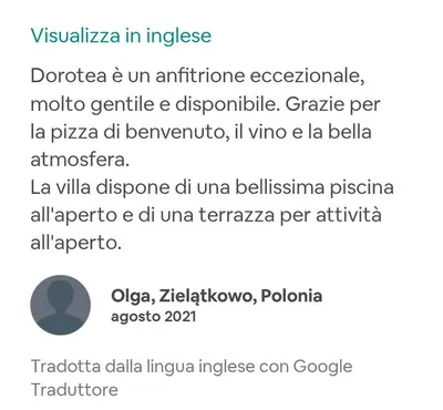 a screenshot of a cell phone with the text vienna in universe at Villa Dorotea con piscina in Trappeto
