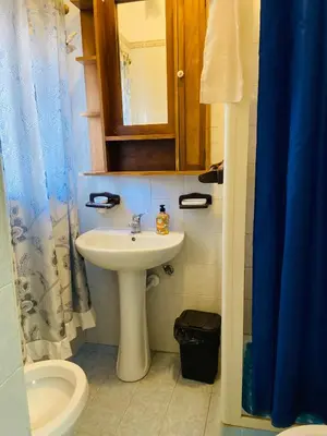 a bathroom with a sink and a toilet at Casa vacanza Giusi in Palermo