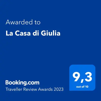 a screenshot of a cell phone with the text awarded to la casa del g at La Casa di Giulia in Palermo